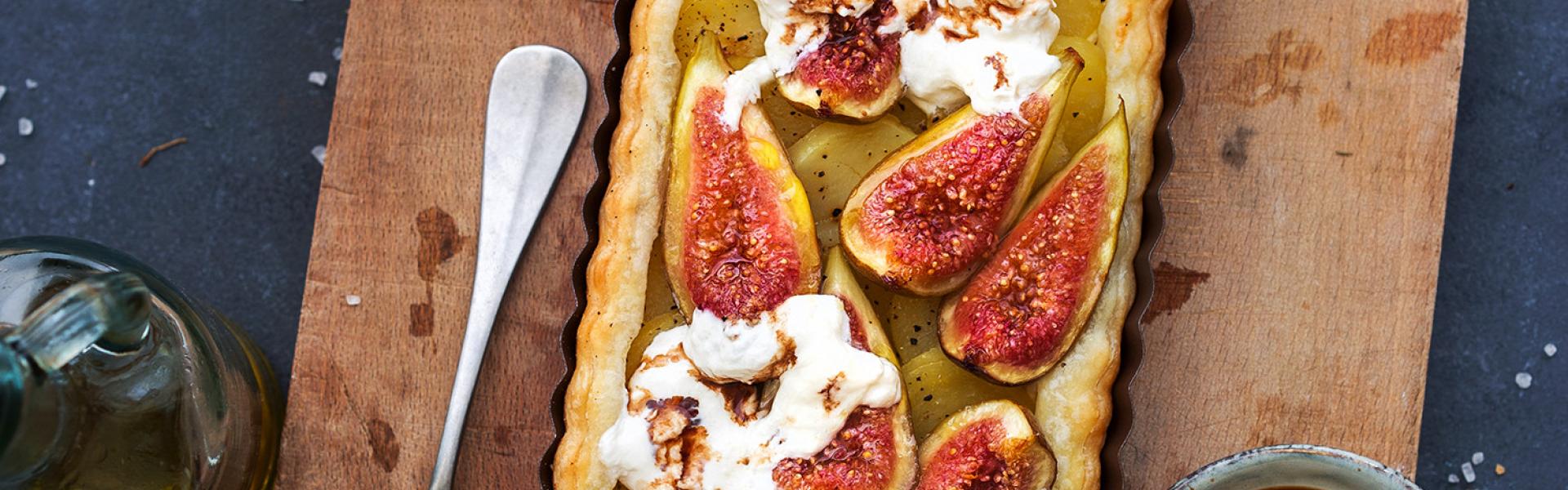 Kartoffeltarte mit Feigen und Burrata so einfach | Simply Yummy
