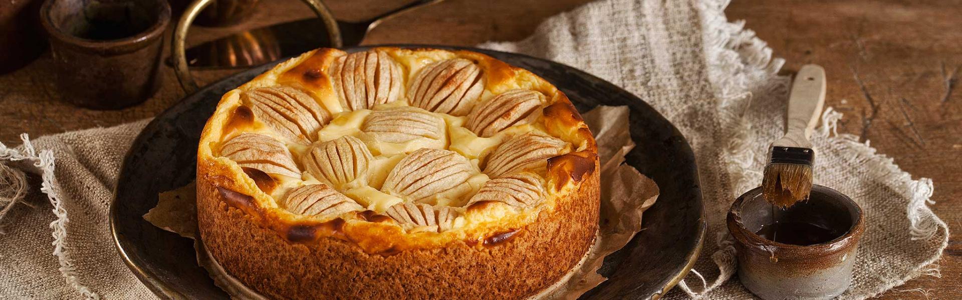Apfelkuchen mit Pudding aus der Springform - bestes Rezept