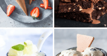 Collage verschiedener Eissorten