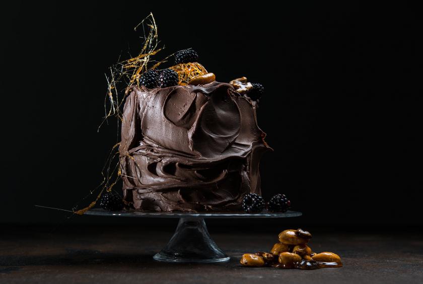 Rich Chocolate Blackberry Cake