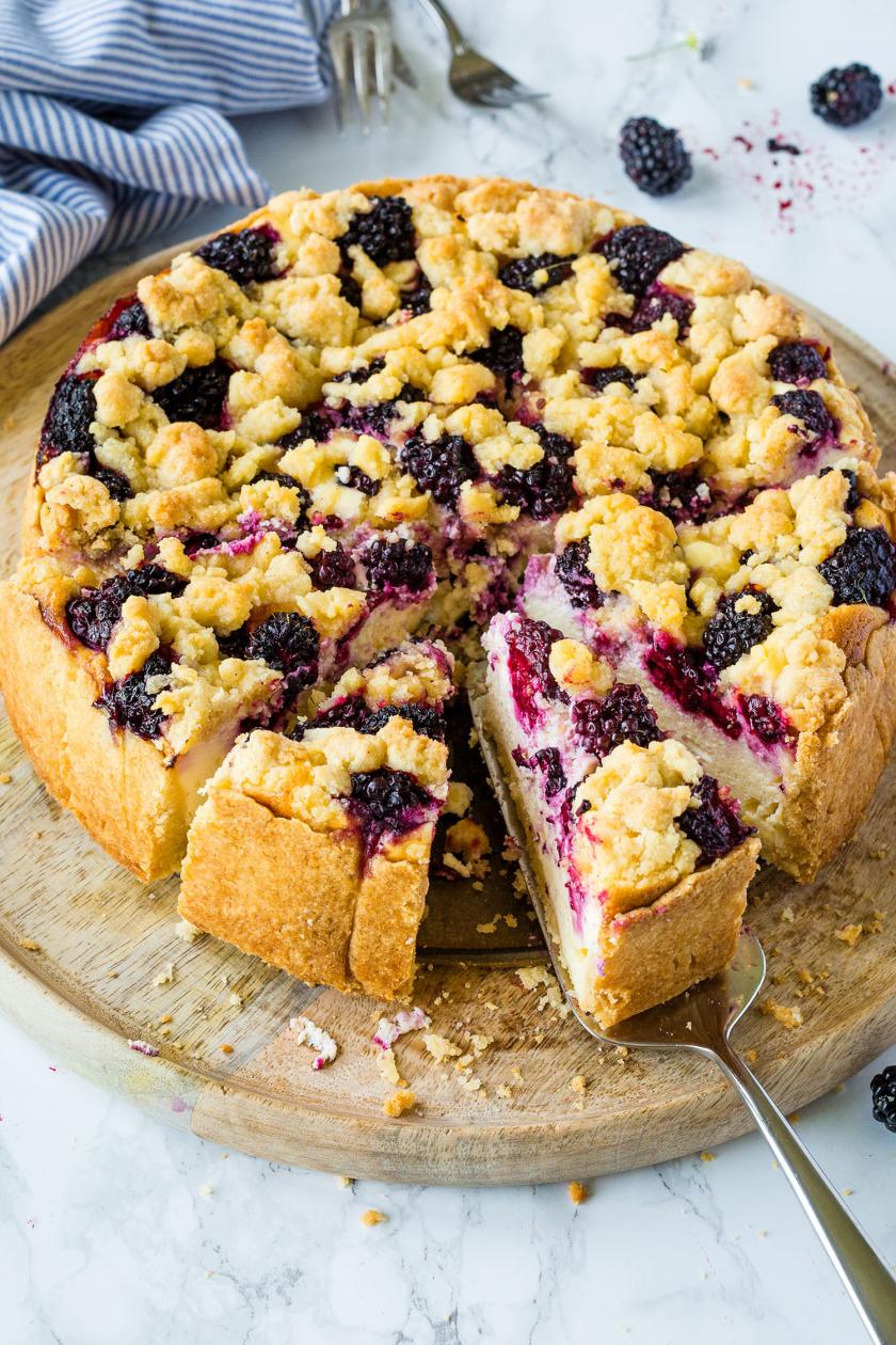 Brombeerkuchen Mit Quark Und Frischkase Simply Yummy