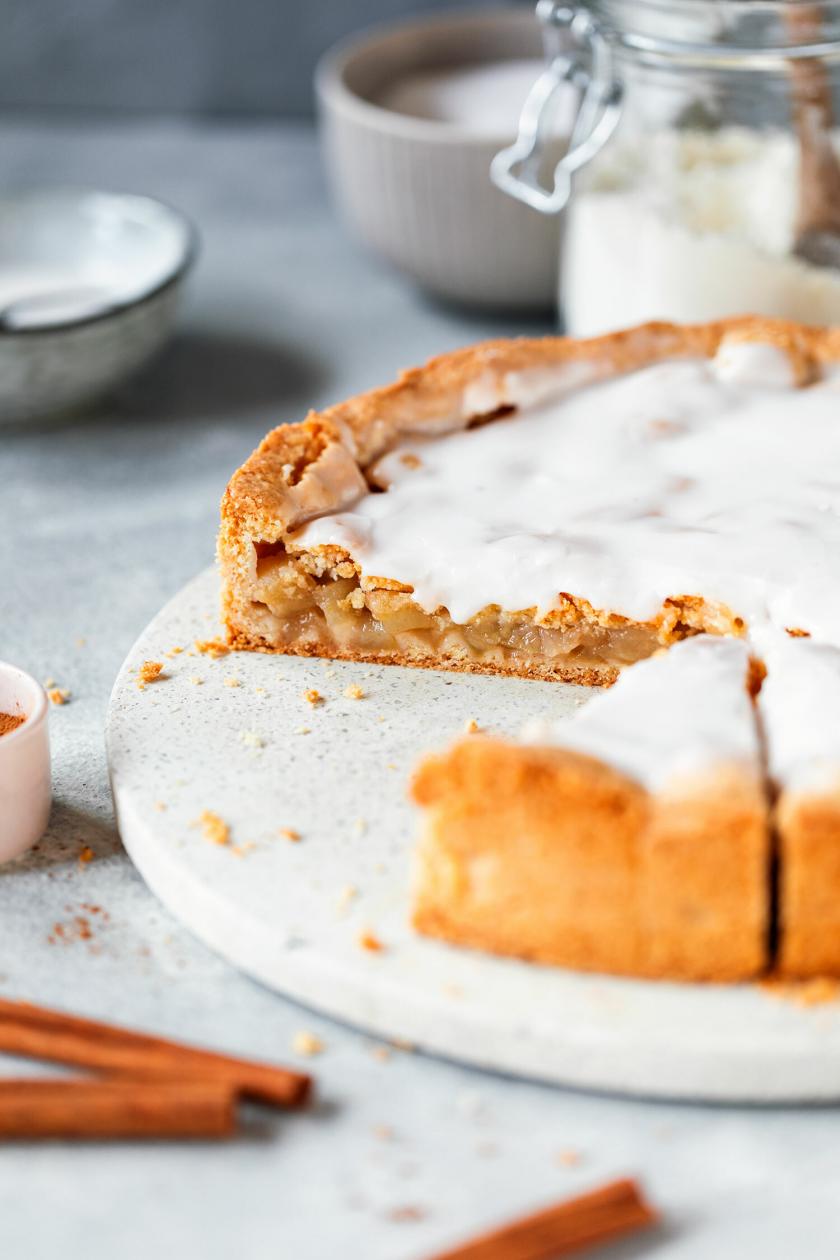 Gedeckter Apfelkuchen nach bestem Rezept