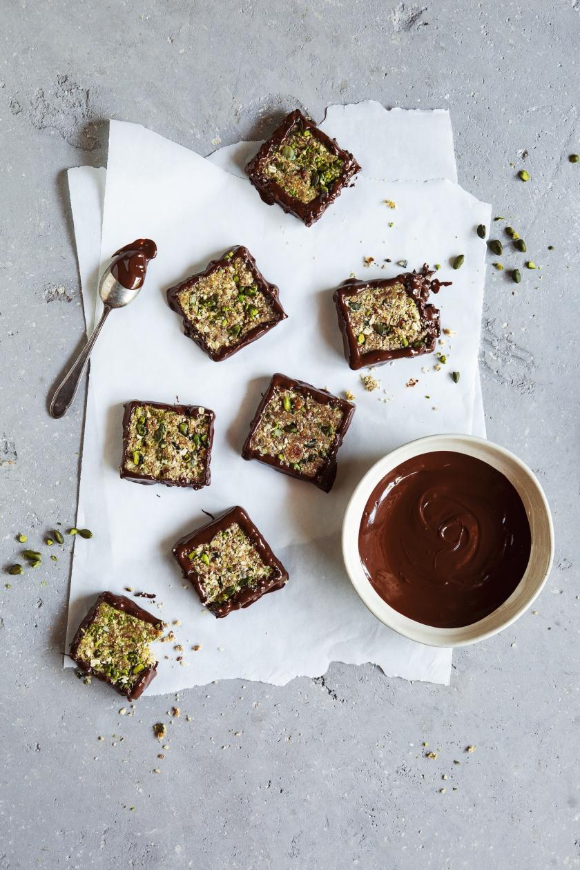 Vegane Florentiner mit Granola ohne Backen