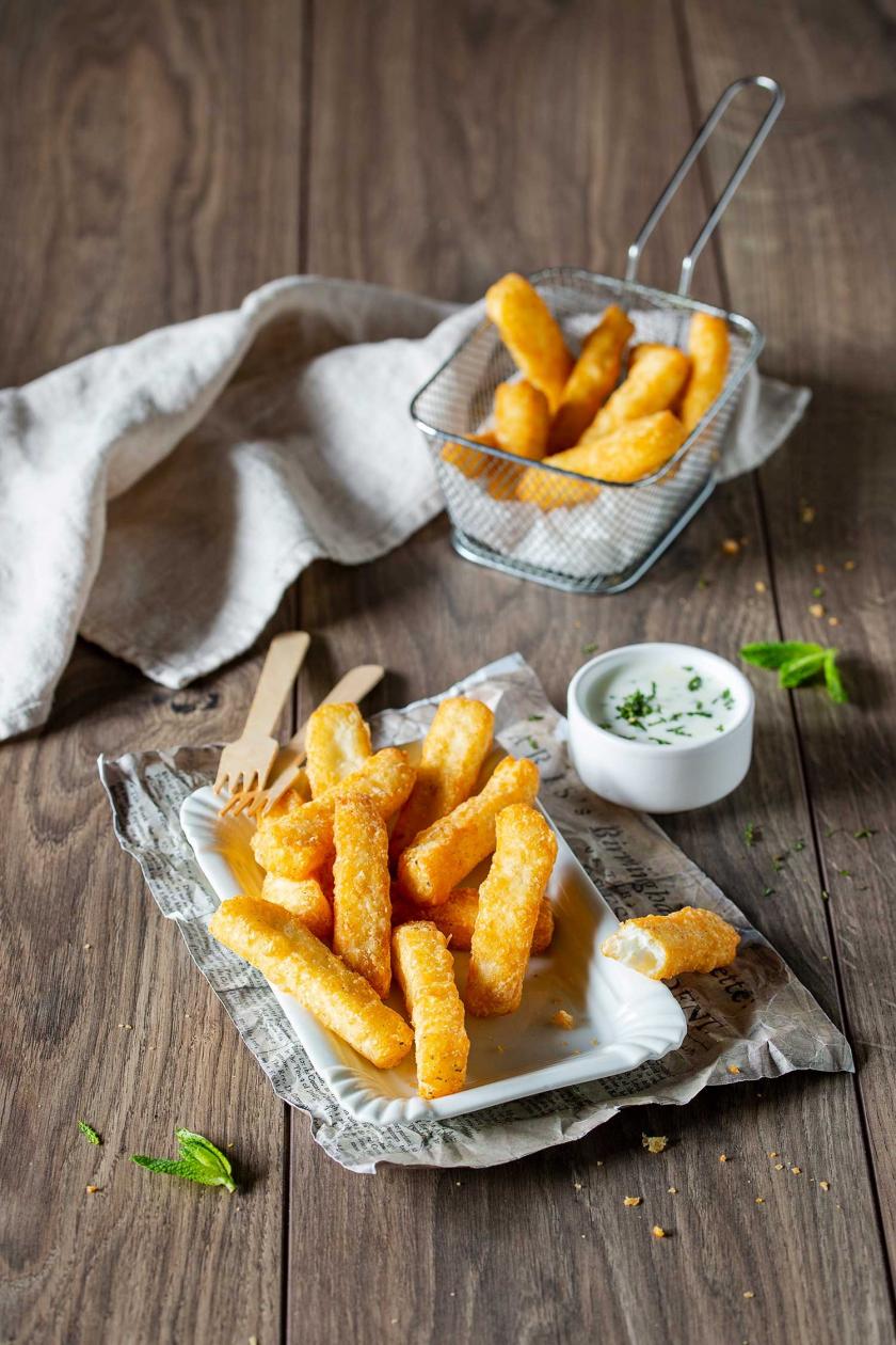 Halloumi Fries richtig schön knusprig