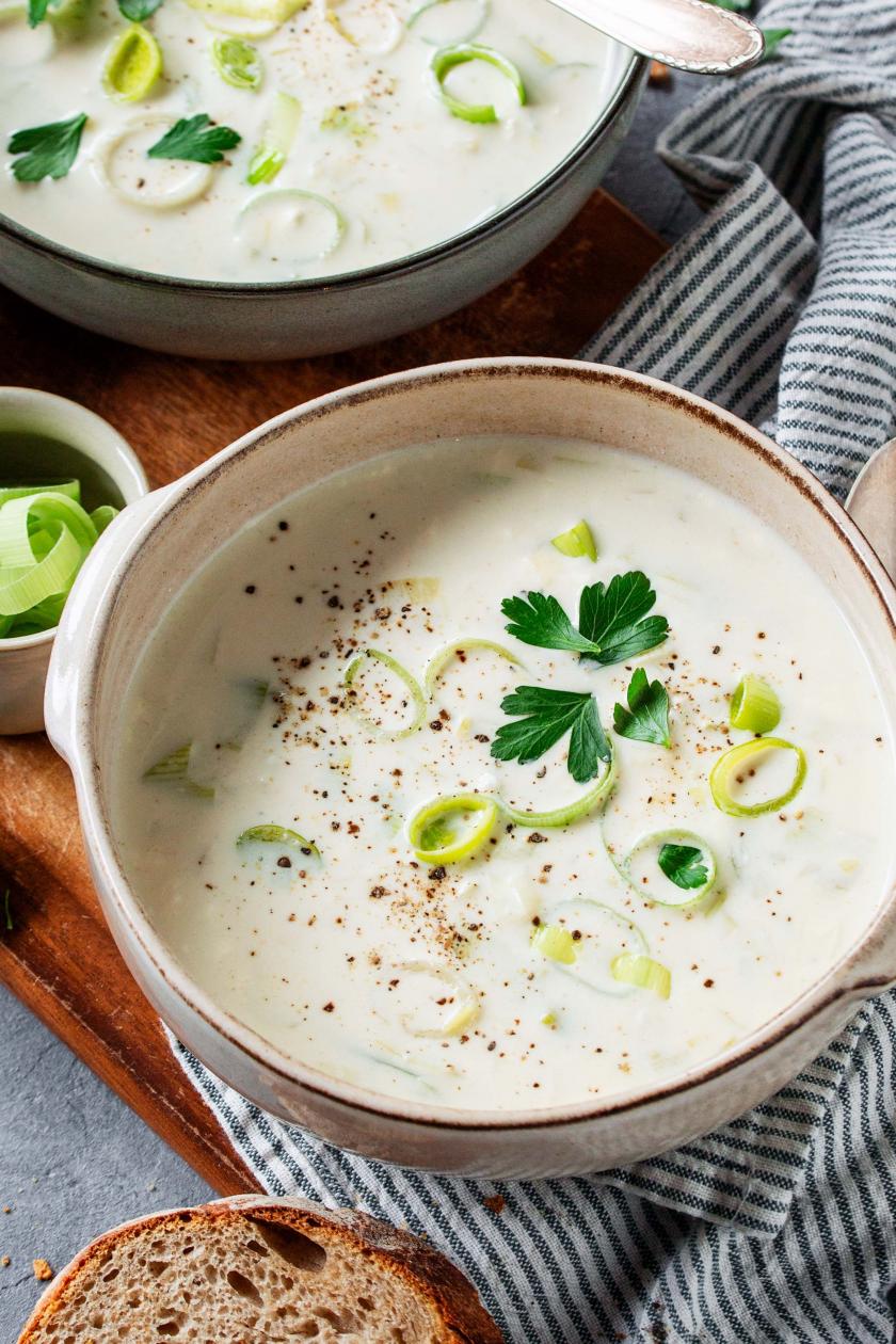 Käse-Lauch-Suppe vegetarisch zubereiten | Simply Yummy