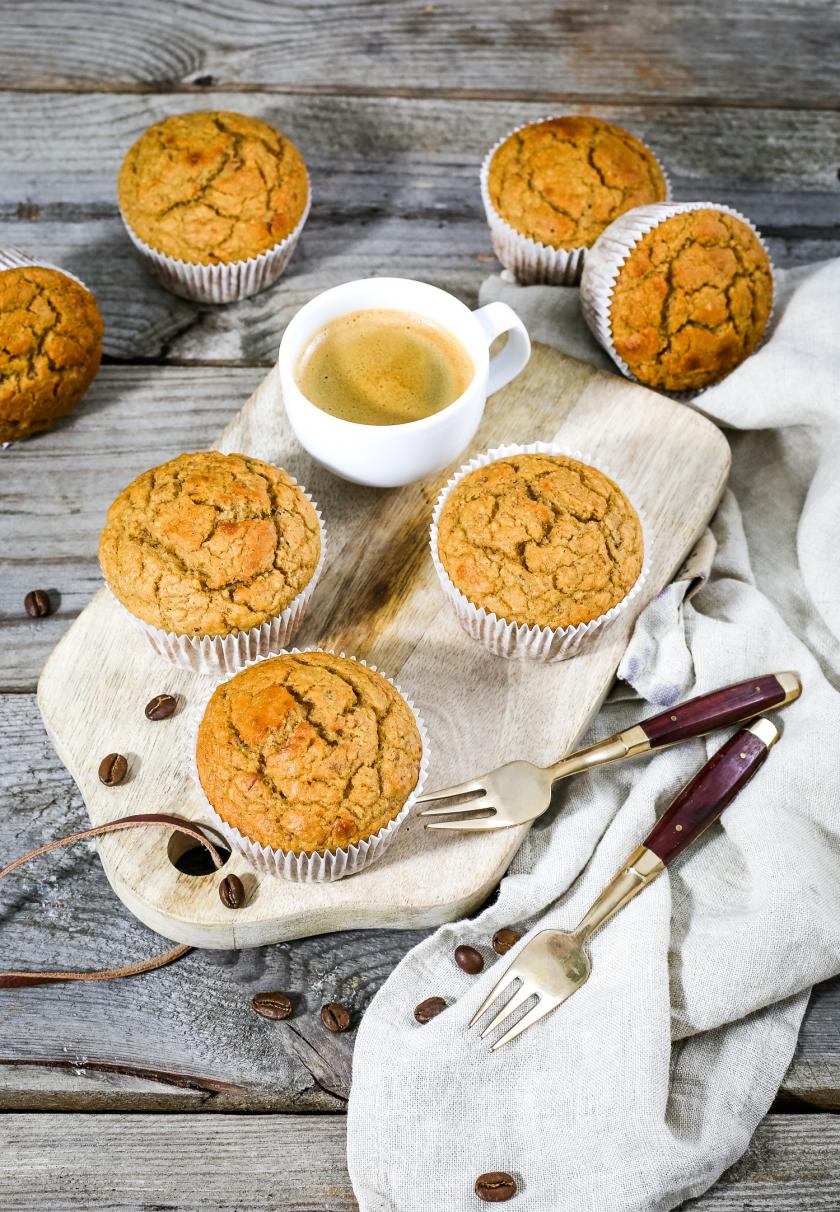 Low Carb Vanille-Espresso-Muffins