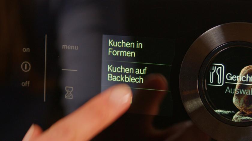 Backofen wird auf "Kuchen in Blech" eingestellt.