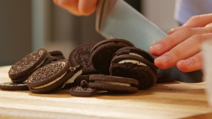 Oreo-Kekse werde gehackt.