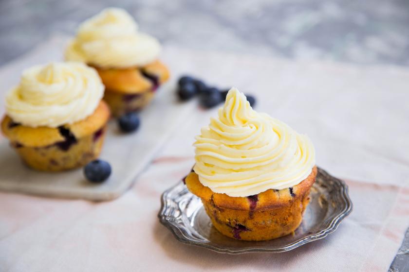 Blaubeer Zitronen Cupcakes