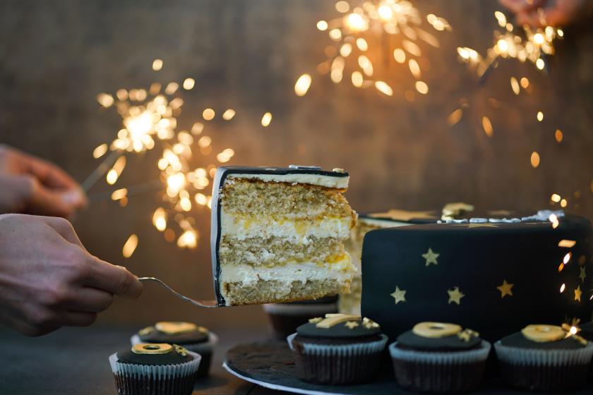 Silvestertorte „Wer hat an der Uhr gedreht“