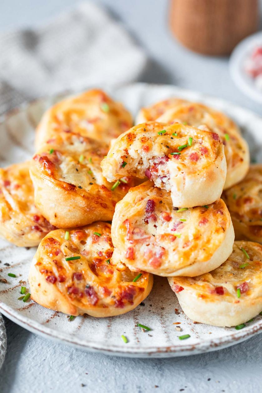 Schnelle Flammkuchen-Schnecken