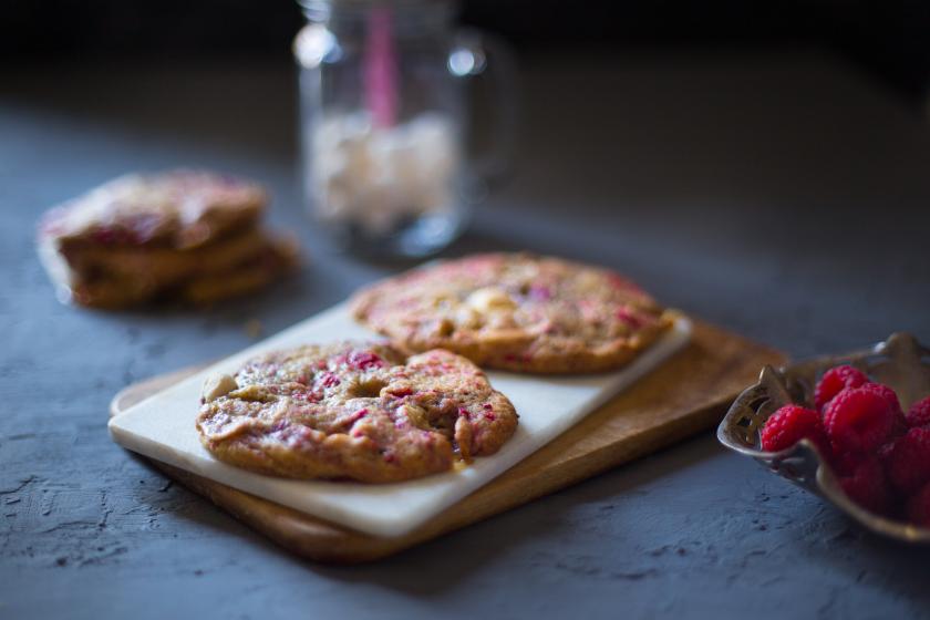 Himbeer Marshmallow Cookies