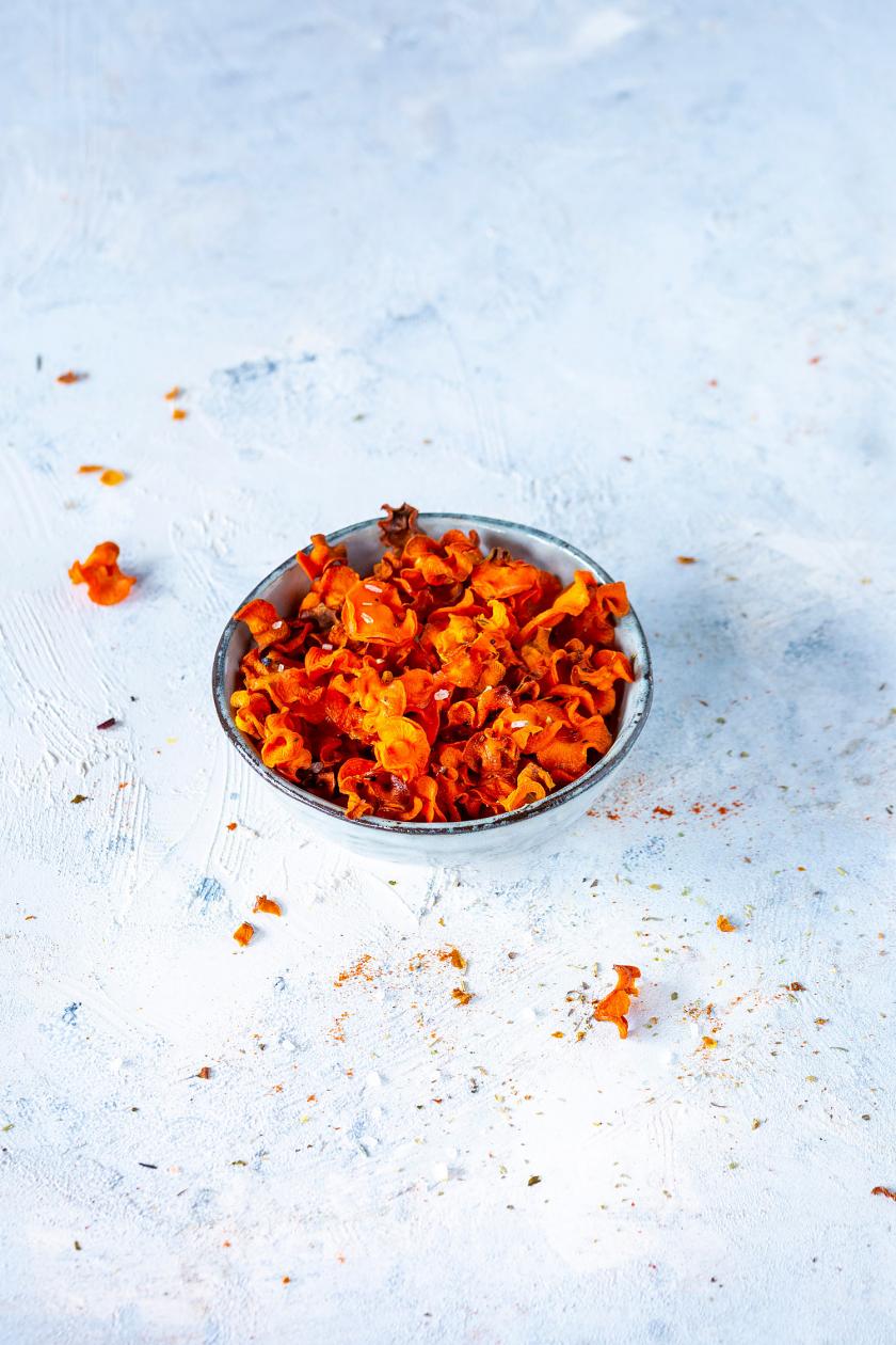 Karottenchips selber machen mit wenig Öl Simply Yummy