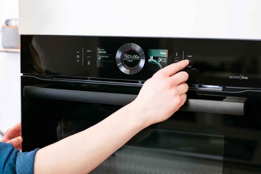 Gärstufe wird am Backofen eingeschaltet.
