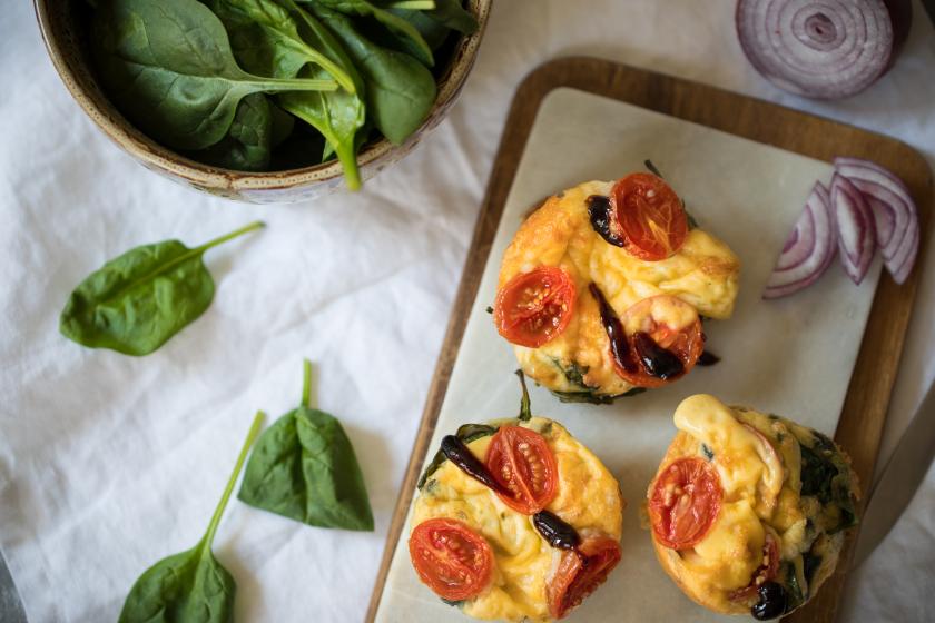 Low Carb Muffins mit Spinat
