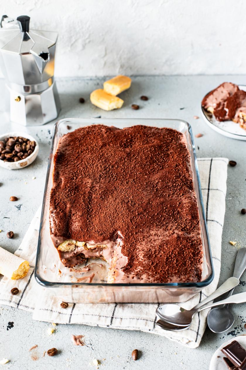 Schoko-Tiramisu mit doppelt Schoko