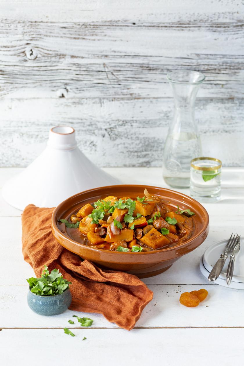 Tajine mit Kürbis, Maronen und ordentlich 