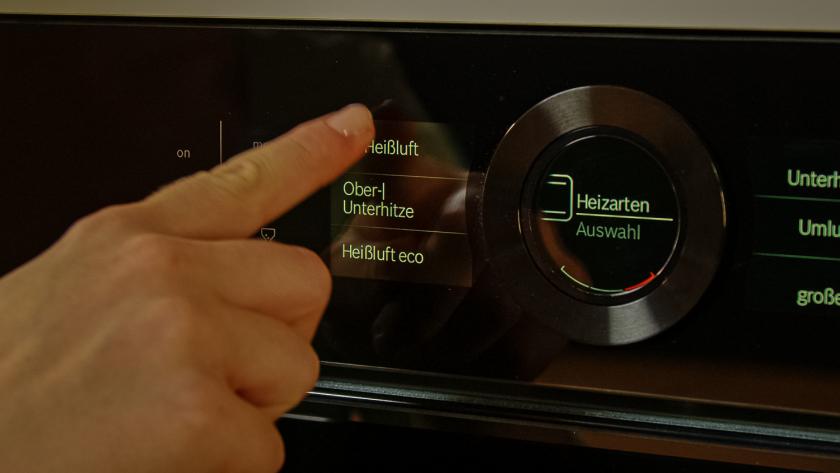 Backofen wird auf Heißluft eingestellt.