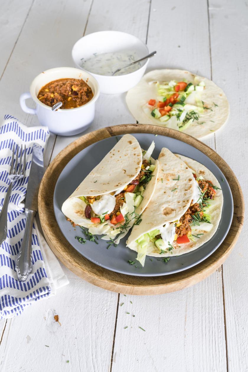 Wraps mit Chili-sin-Carne-Füllung | Rezepte von Simply Yummy