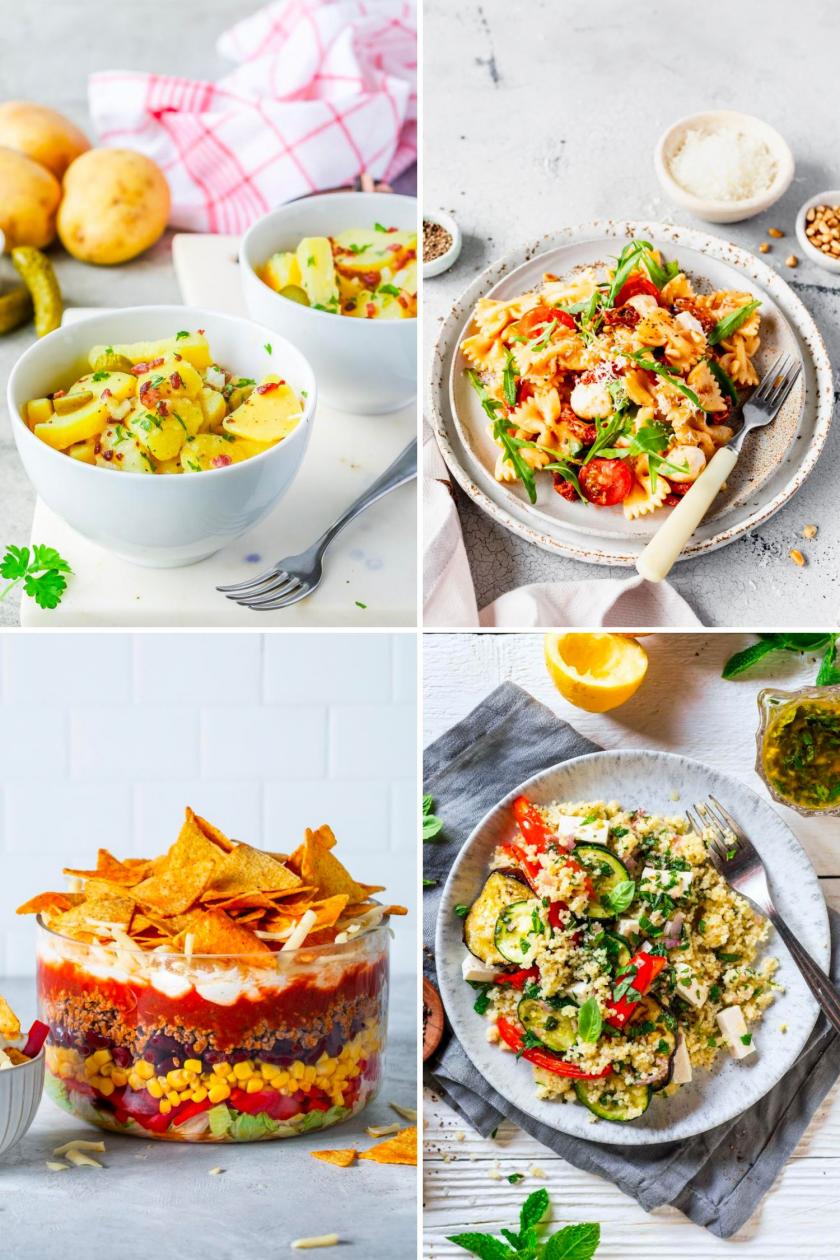 Vier Schnelle Salate zum Grillen.