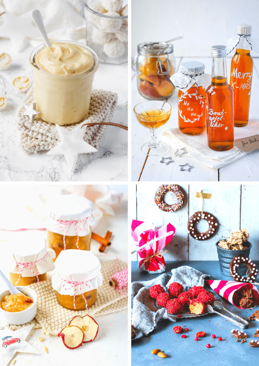 Collage aus selbst gemachten Weihnachtsgeschenken