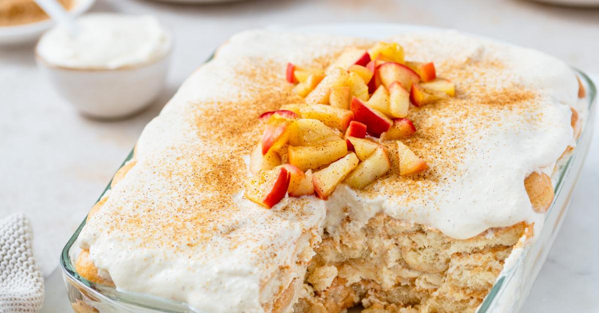 Apfel-Tiramisu mit Löffelbiskuit und Mascarpone | Simply Yummy