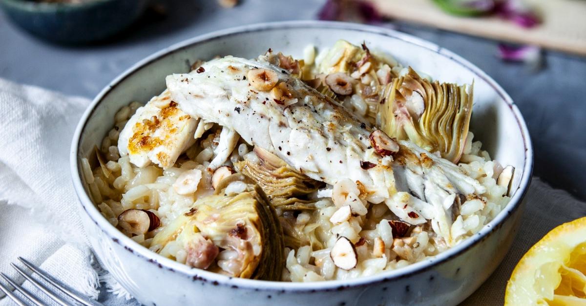 Artischocken-Risotto mit Dorade im Cookit | Simply Yummy Artischocken-Risotto mit Dorade im Cookit | Simply Yummy