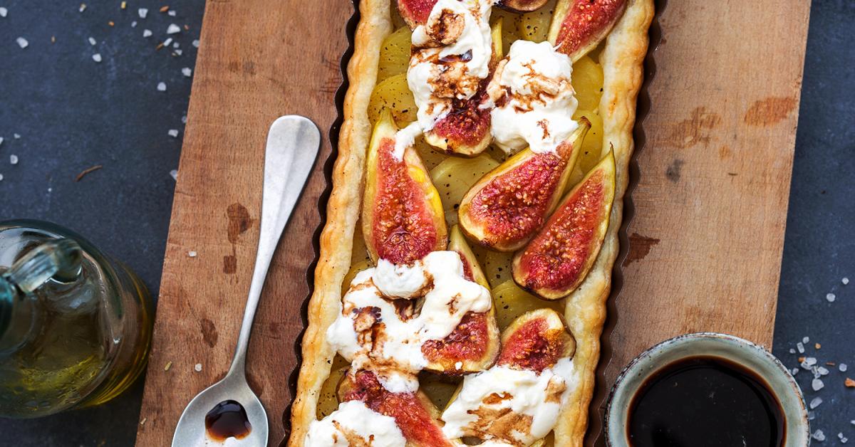 Kartoffeltarte mit Feigen und Burrata so einfach | Simply Yummy