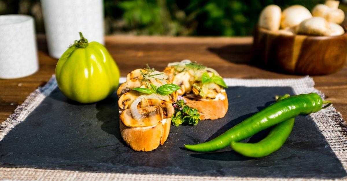 Pilz-Bruschetta mit Frischkäse | Rezepte von Simply Yummy