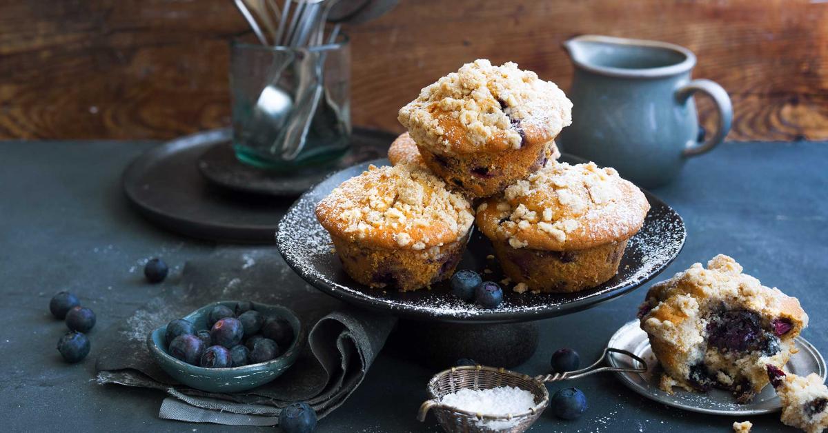 Ahornsirup-Heidelbeer-Muffins mit Haferflocken | Simply Yummy