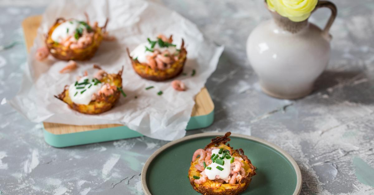 Kartoffelnester mit Krabben und Sour Cream | Simply Yummy