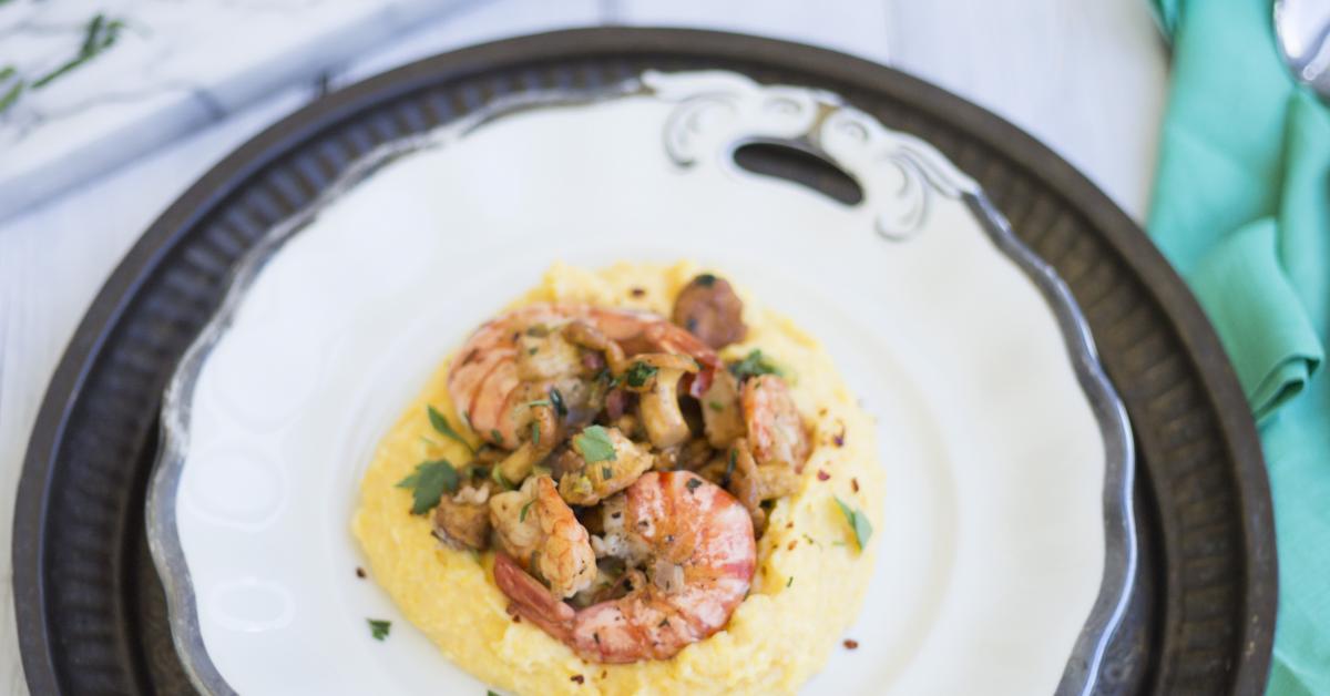 Polenta mit Pfifferlingen und Scampis | Simply Yummy