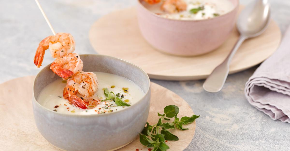 Topinambursuppe mit Garnelen | Rezepte von Simply Yummy