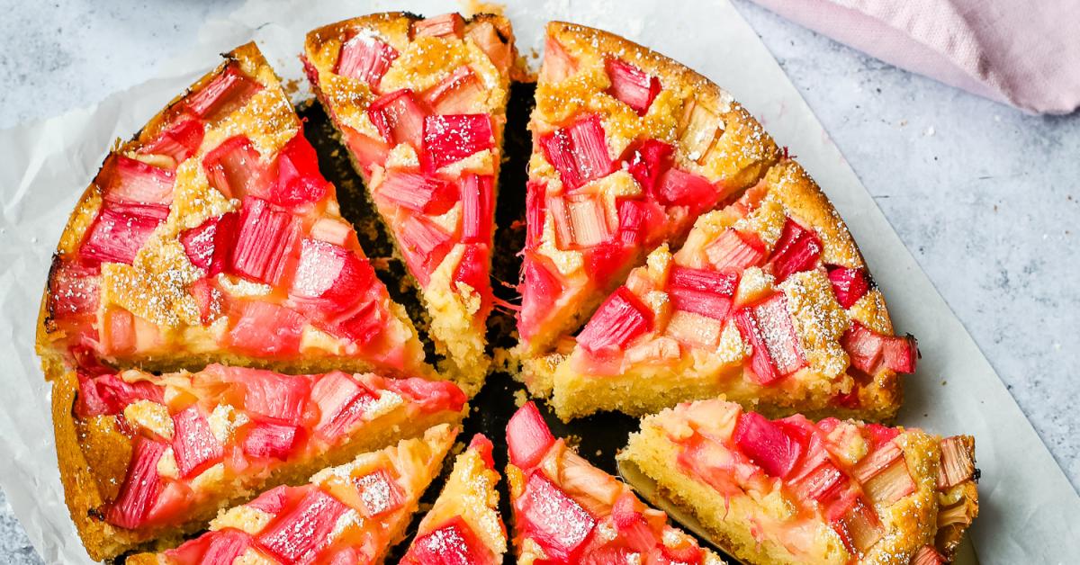 Rhabarberkuchen Mit Schmand Vom Blech - Apfelkuchen Apfel Schmand ...