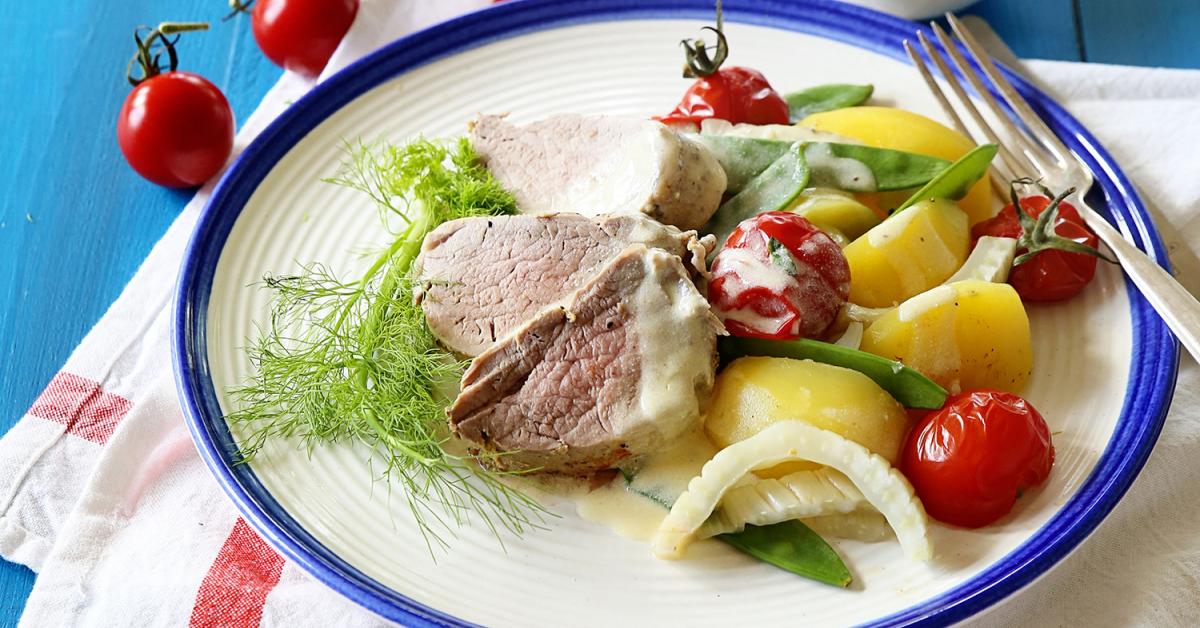 Schweinefilet mit Fenchelgemüse im Cookit | Simply Yummy