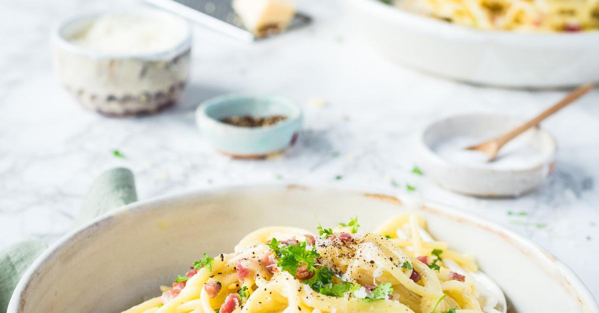 Spaghetti Carbonara Mit Sahne Ohne Ei Simply Yummy