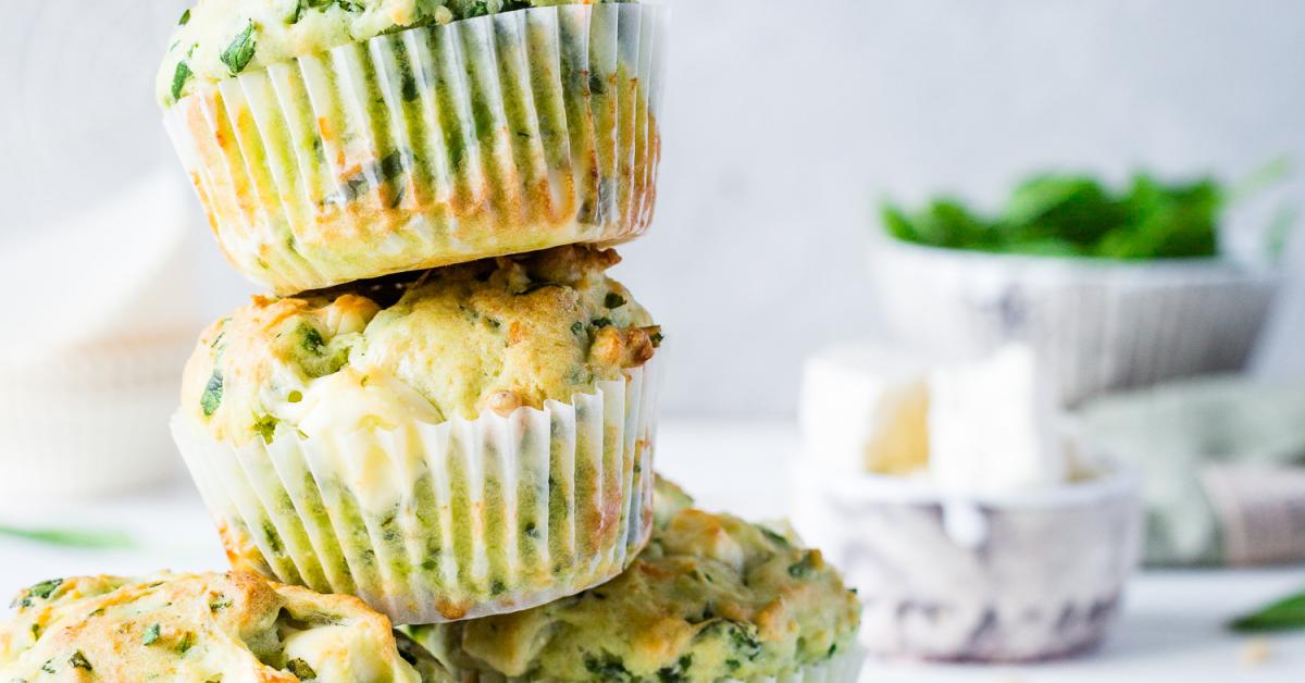 Spinat-Feta-Muffins mit doppelt Käse | Simply Yummy