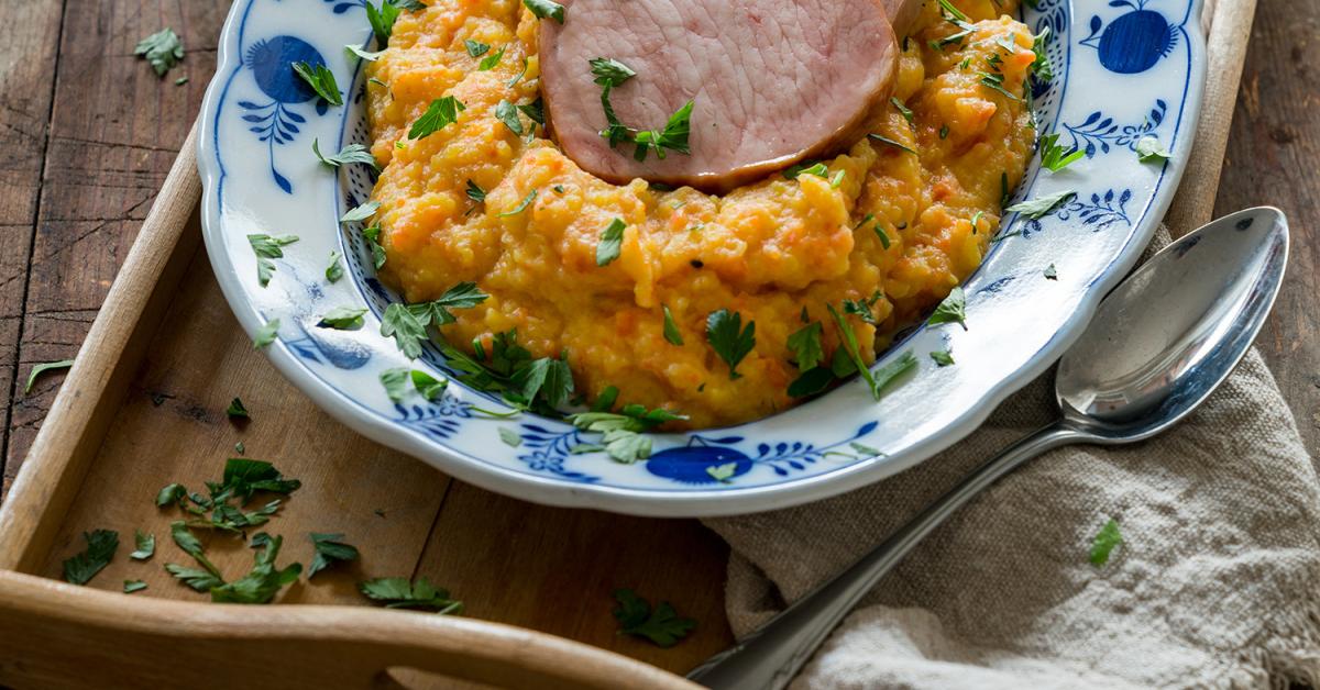 Steckrübenmus mit Kasseler im Cookit | Simply Yummy