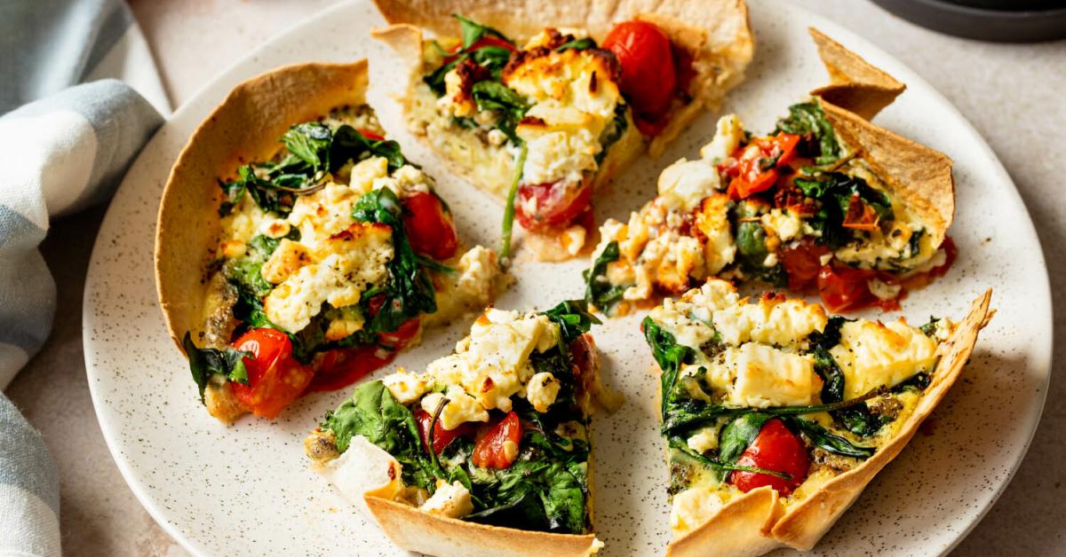 Tortilla Quiche Blitzrezept mit Spinat und Feta | Simply Yummy
